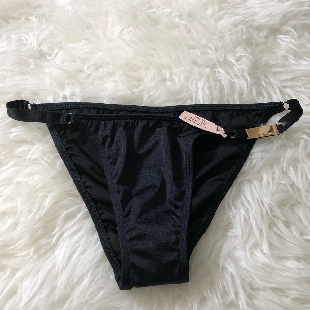 VS ITSY BIKINI BOTTOM SIDE STRAP GOLD HARDWARE M
